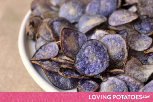 Recept: zelf paarse chips bakken van truffelaardappelen - een recept van LovingPotatoes.com